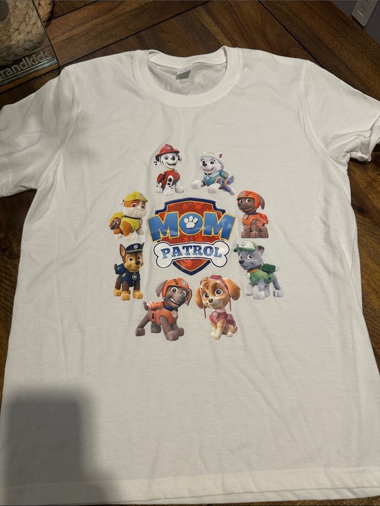 Paw Patrol Tops - Paw Patrol White Mom Patrol Graphic Tee